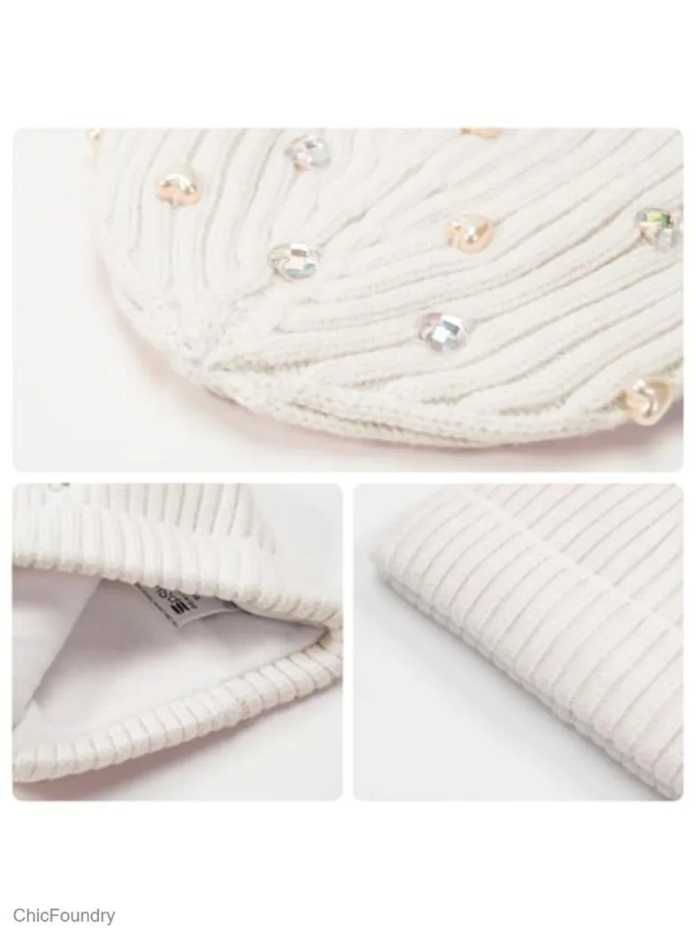 2 Pack Baby Winter Beanie & Mittens Set, Soft Knit Hat with Lined Interior